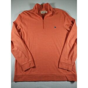 The Normal Brand Mens Knit Soft Logo Orange Long Sleeve Pullover Size Large